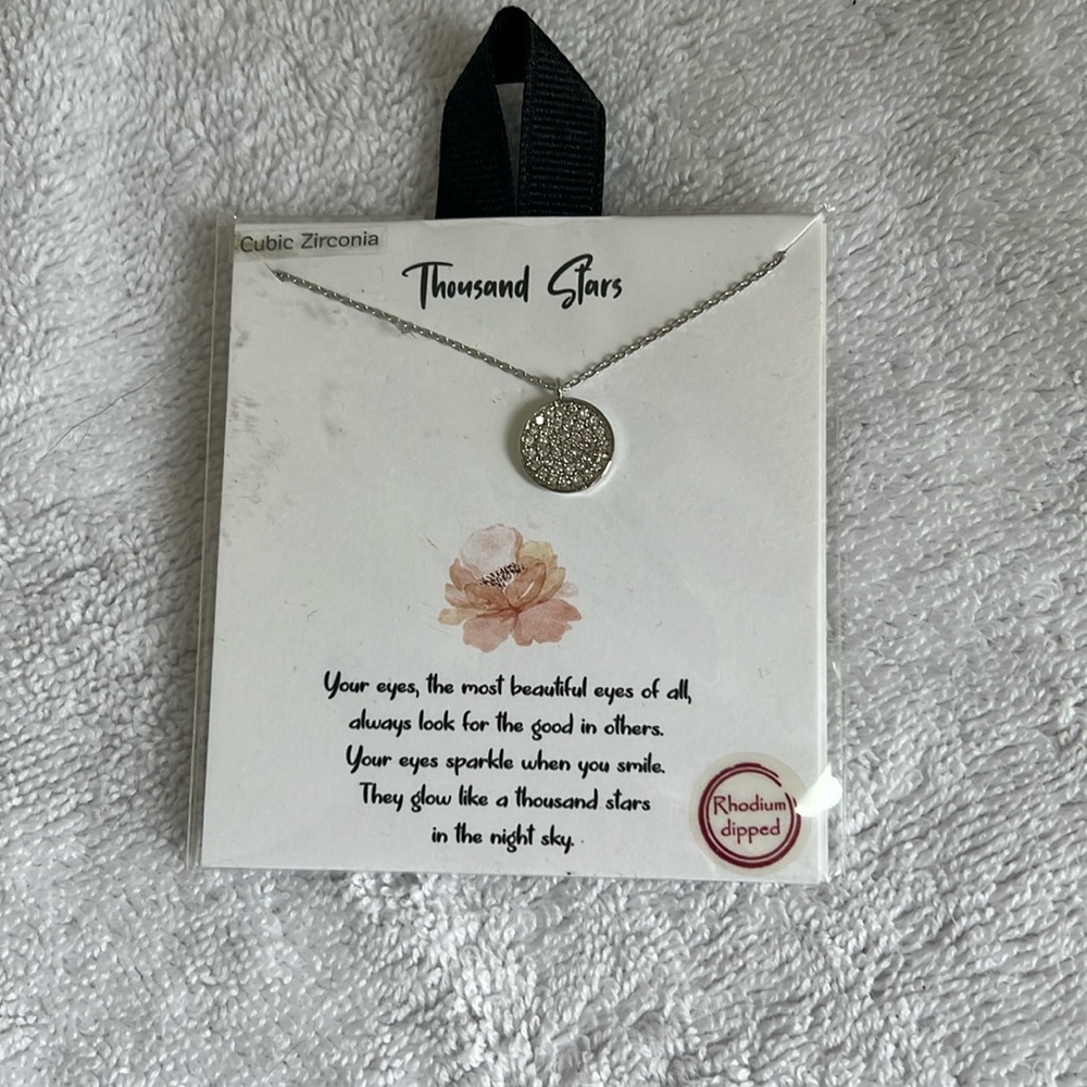 NWT Thousand Stars - Cubic Zirconia Circle Necklace